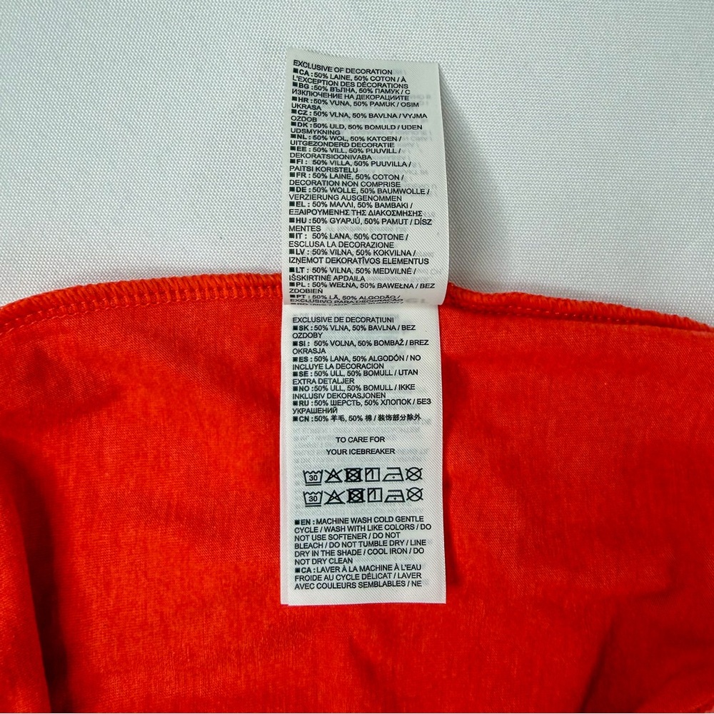 Icebreaker Merino Cotton Blend Women’s Tee – Orange - Picture 10 of 11